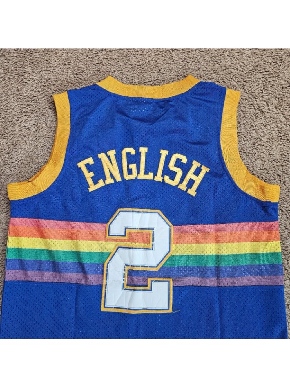 Vintage Denver Nuggets Alex English #2 Jersey 87'-88' Mens Small Adidas NBA +2 - Picture 4 of 12